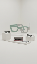 Sculptural Mint Acetate Frames