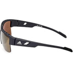 Adidas SP0070 Men Sport Wraparound Sunglasses Black / Other / Brown Polarized