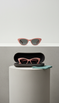Cat Eye Sunglasses in Art Rose