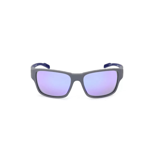 Adidas SP0069 Men Sport Wraparound Sunglasses Grey / Other / Violet Mirror Gradient