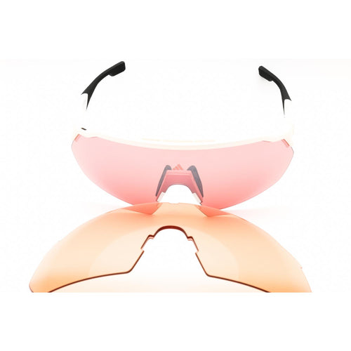 Adidas SP0093 Unisex Shield Sunglasses White / Bordeaux Mirror