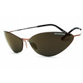 Balenciaga BB0350S Brown/Bronze Brown Mirror Oval Sunglasses for Men & Women