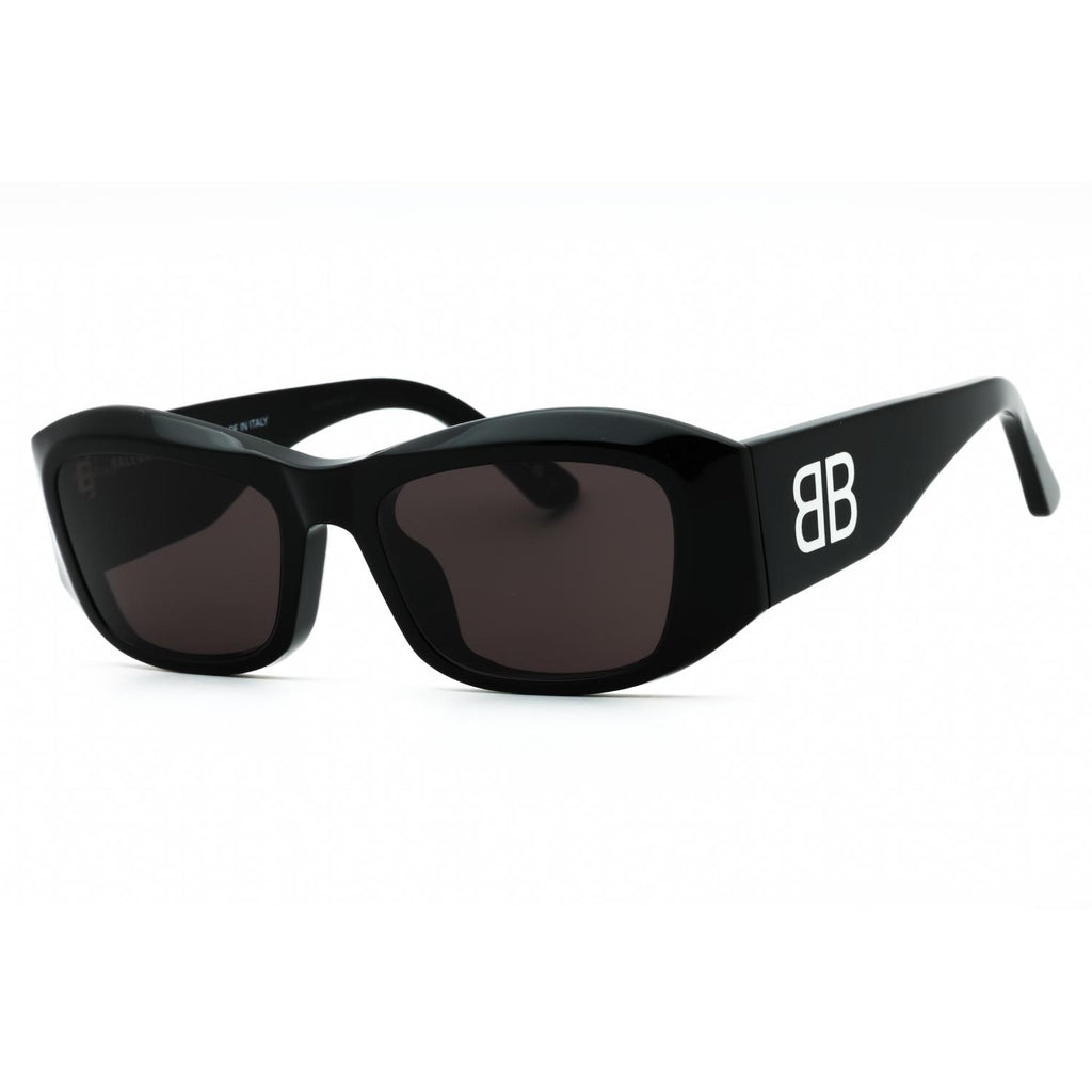 Balenciaga BB0397SA Black/Grey Rectangle Sunglasses