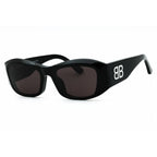Balenciaga BB0397SA Black/Grey Rectangle Sunglasses