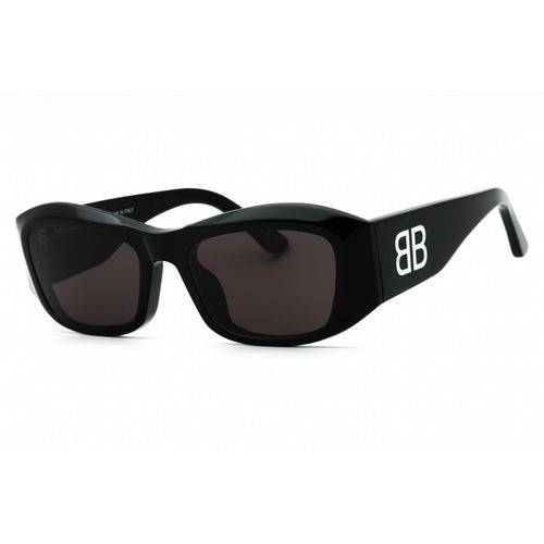 Balenciaga BB0397SA Black/Grey Rectangle Sunglasses
