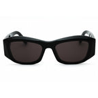 Balenciaga BB0397SA Black/Grey Rectangle Sunglasses