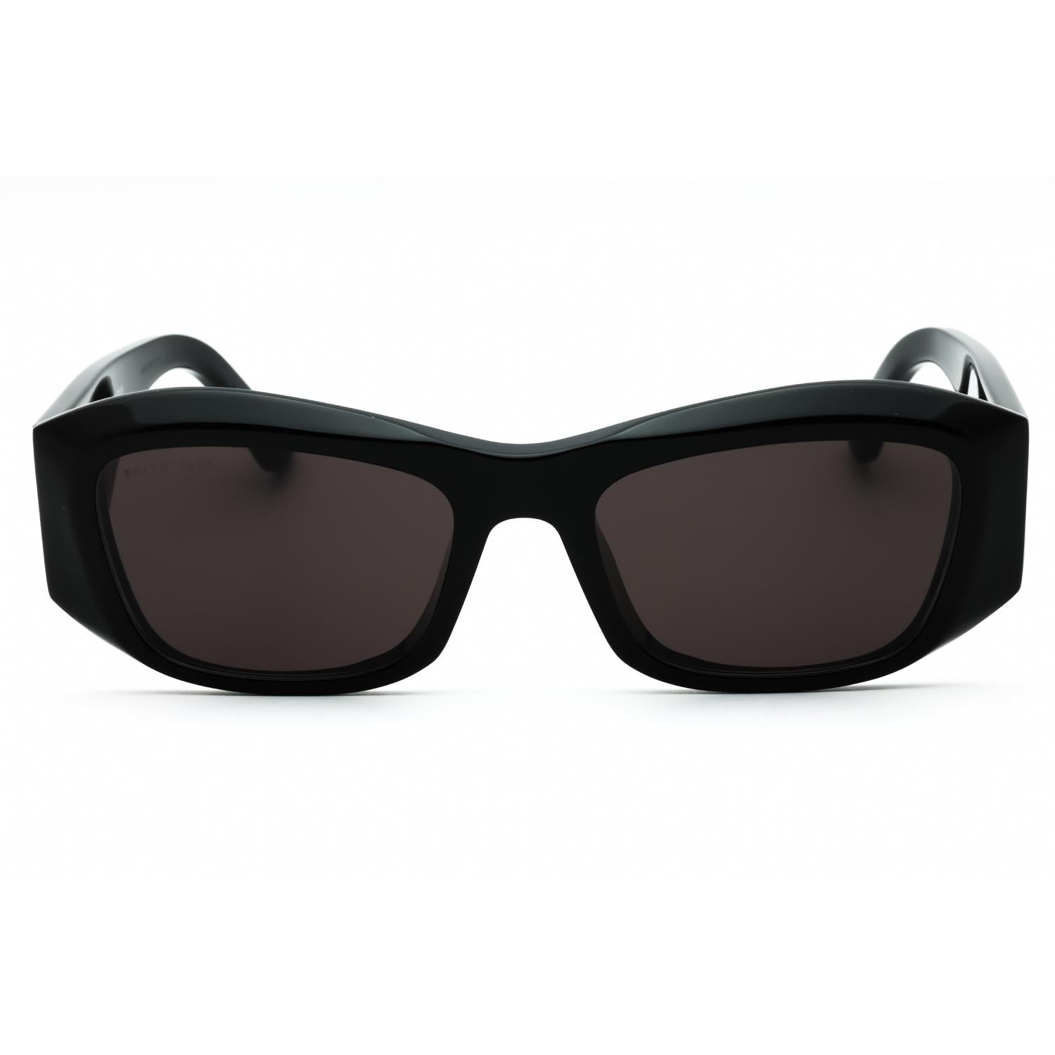 Balenciaga BB0397SA Black/Grey Rectangle Sunglasses