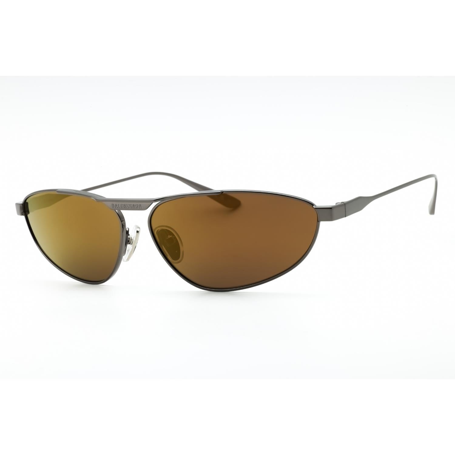 Balenciaga BB0417S Gunmetal/Bronze Mirror Sunglasses