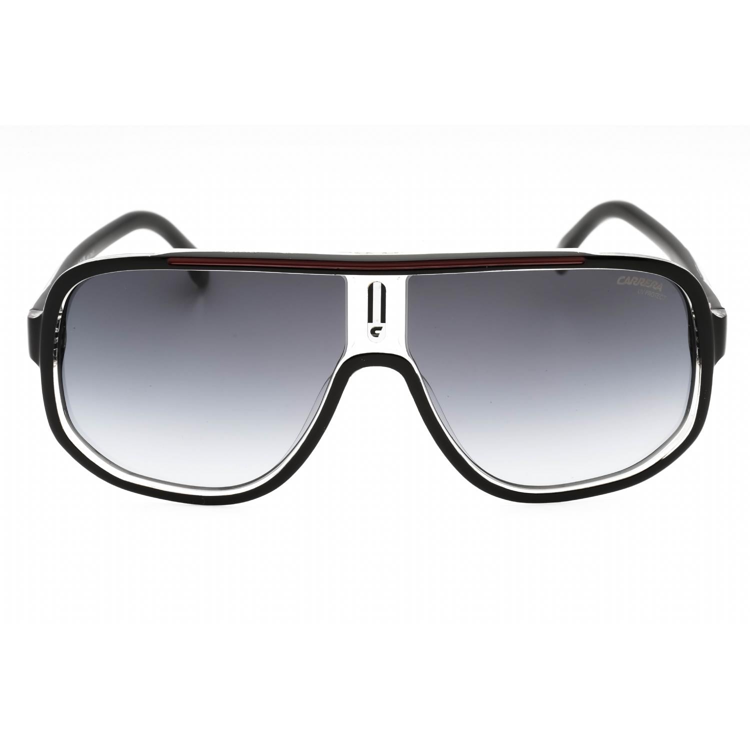 Carrera 1058/S Black Red / Dark Grey Shaded Sunglasses