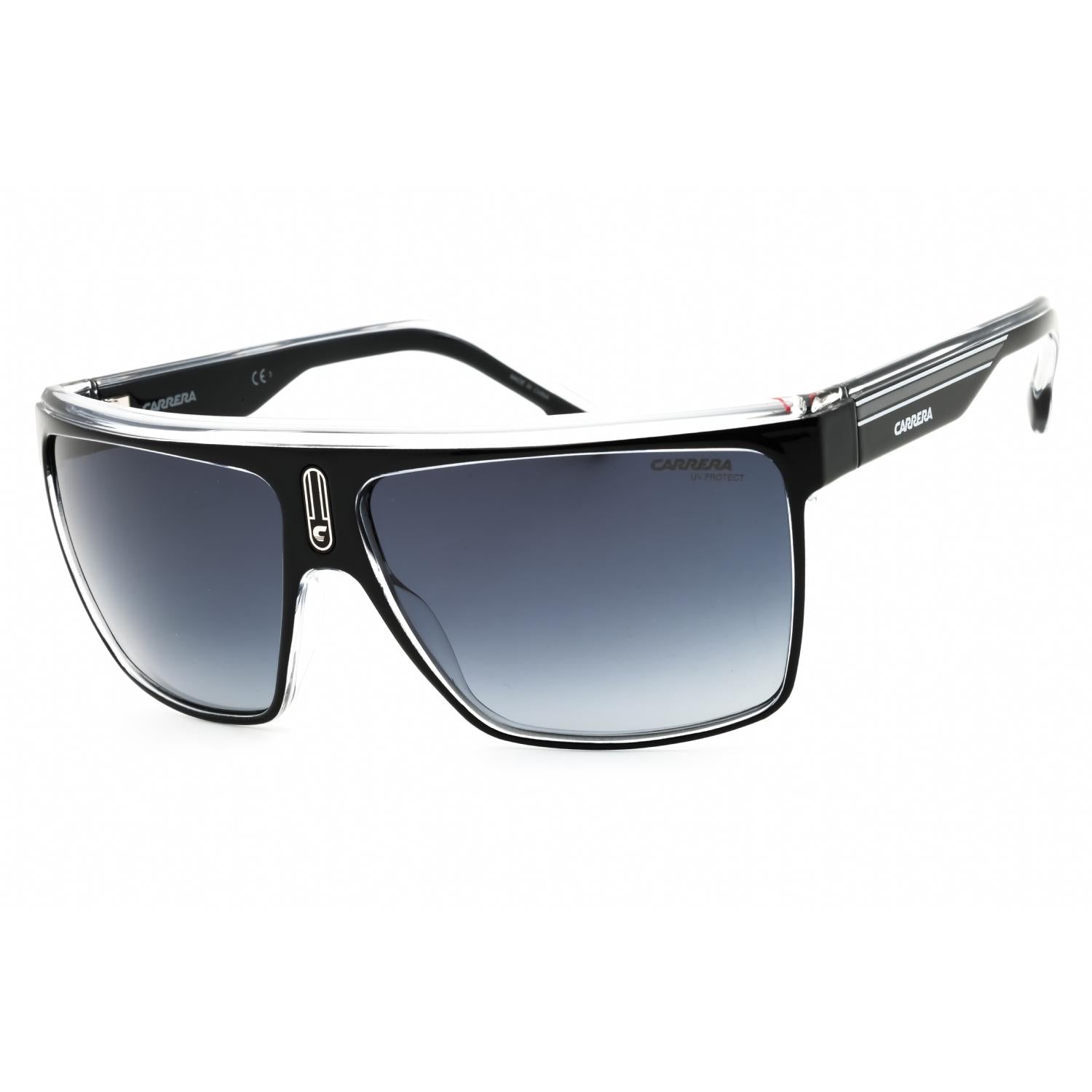 Carrera CARRERA 22/N Men Rectangular Sunglasses Black White Dark Grey