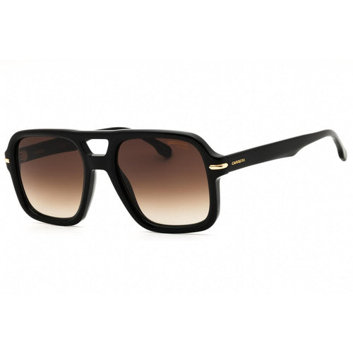 Carrera 317/S Men Rectangular Sunglasses Black / Brown SFc