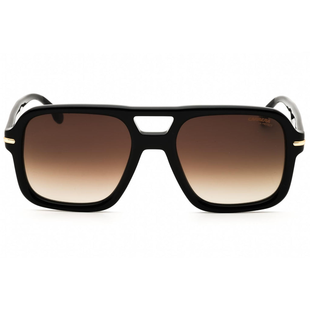 Carrera 317/S Men Rectangular Sunglasses Black / Brown SF