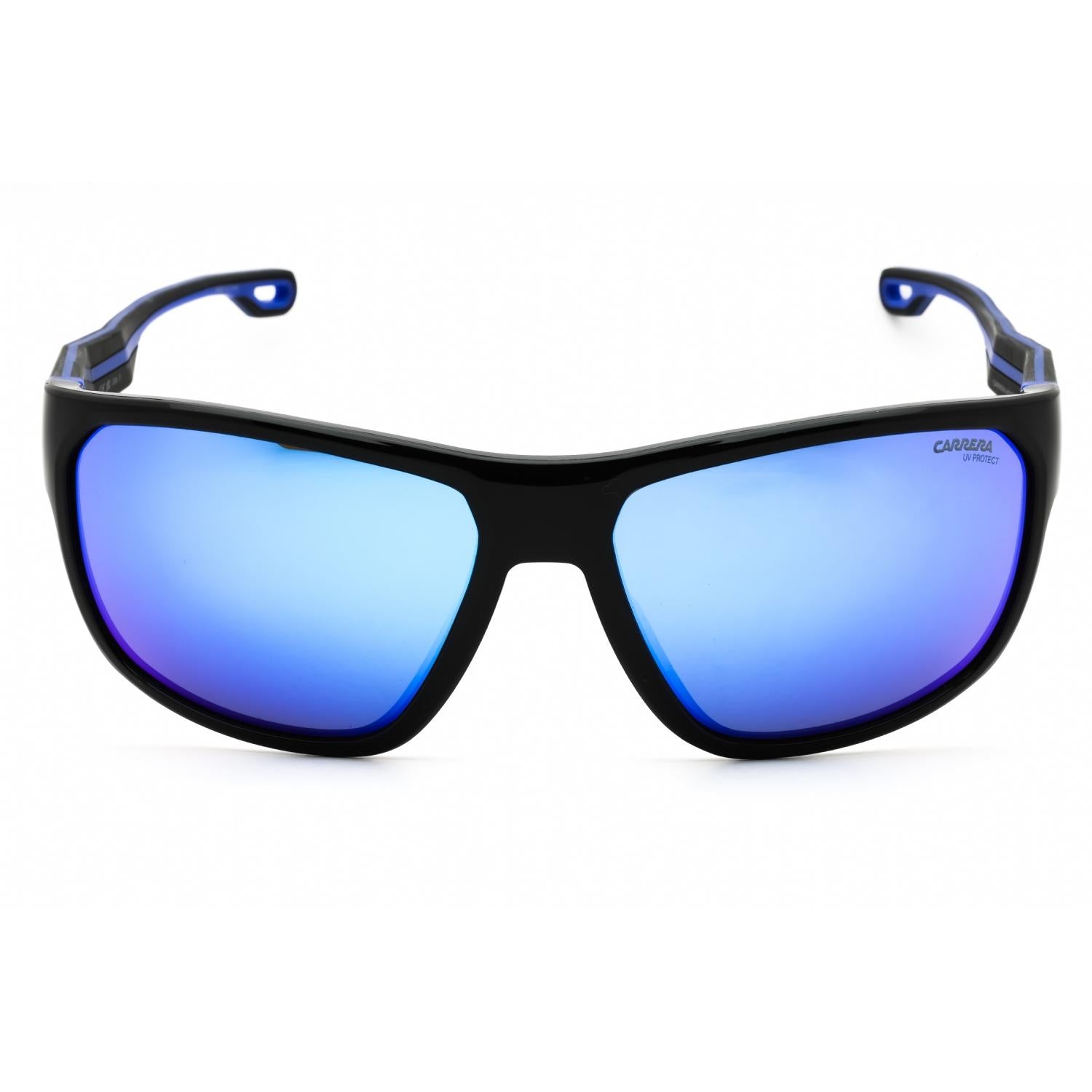 CARRERA 4018/S Men Rectangular Sunglasses Black Blue Blue Mirror