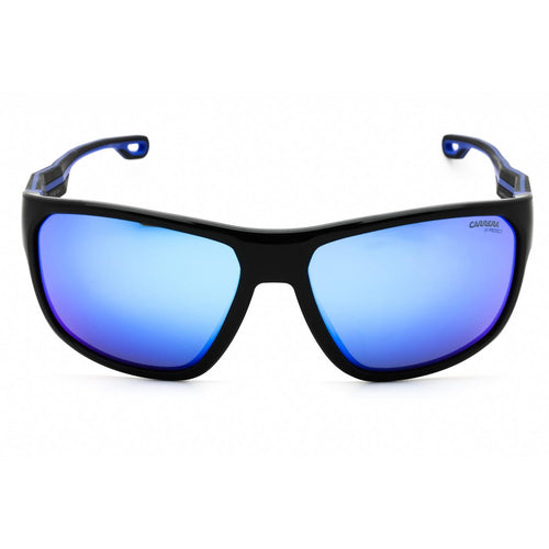 CARRERA 4018/S Men Rectangular Sunglasses Black Blue Blue Mirror