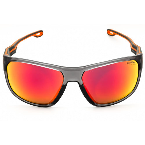 Carrera 4018/S Men Sport Wraparound Sunglasses Grey Orange / Red ML