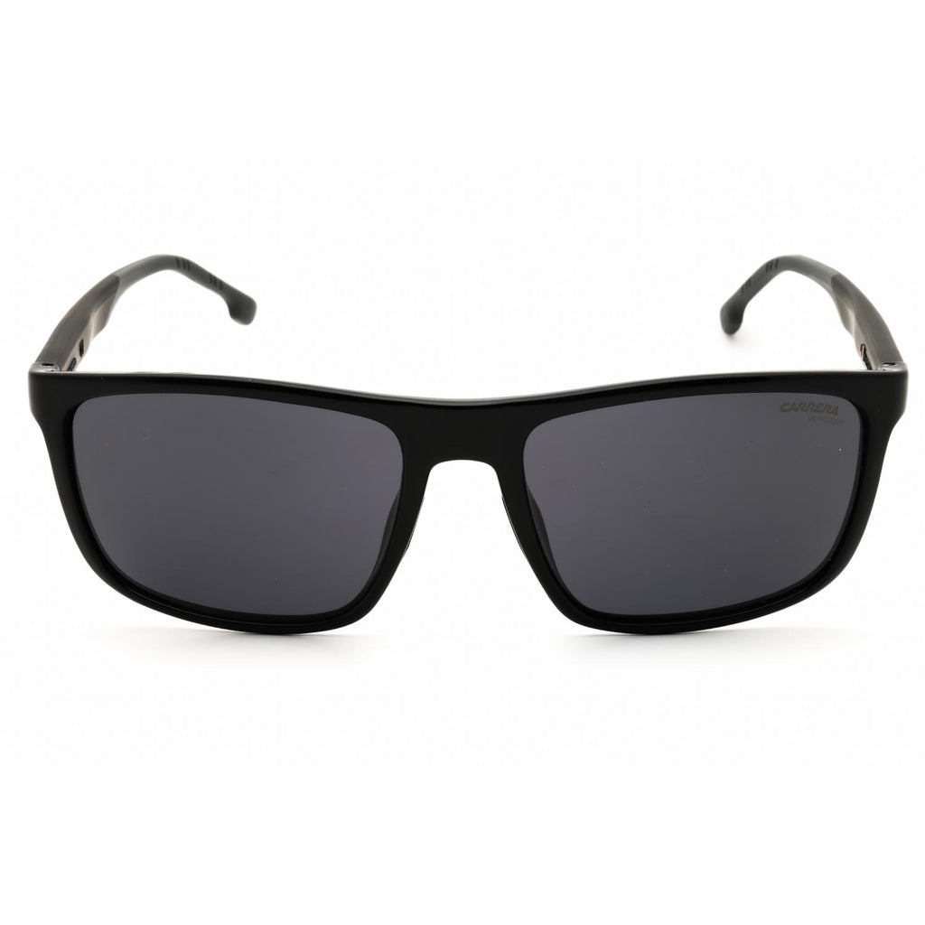 Carrera 8047/S Men Rectangular Sunglasses Black / Grey