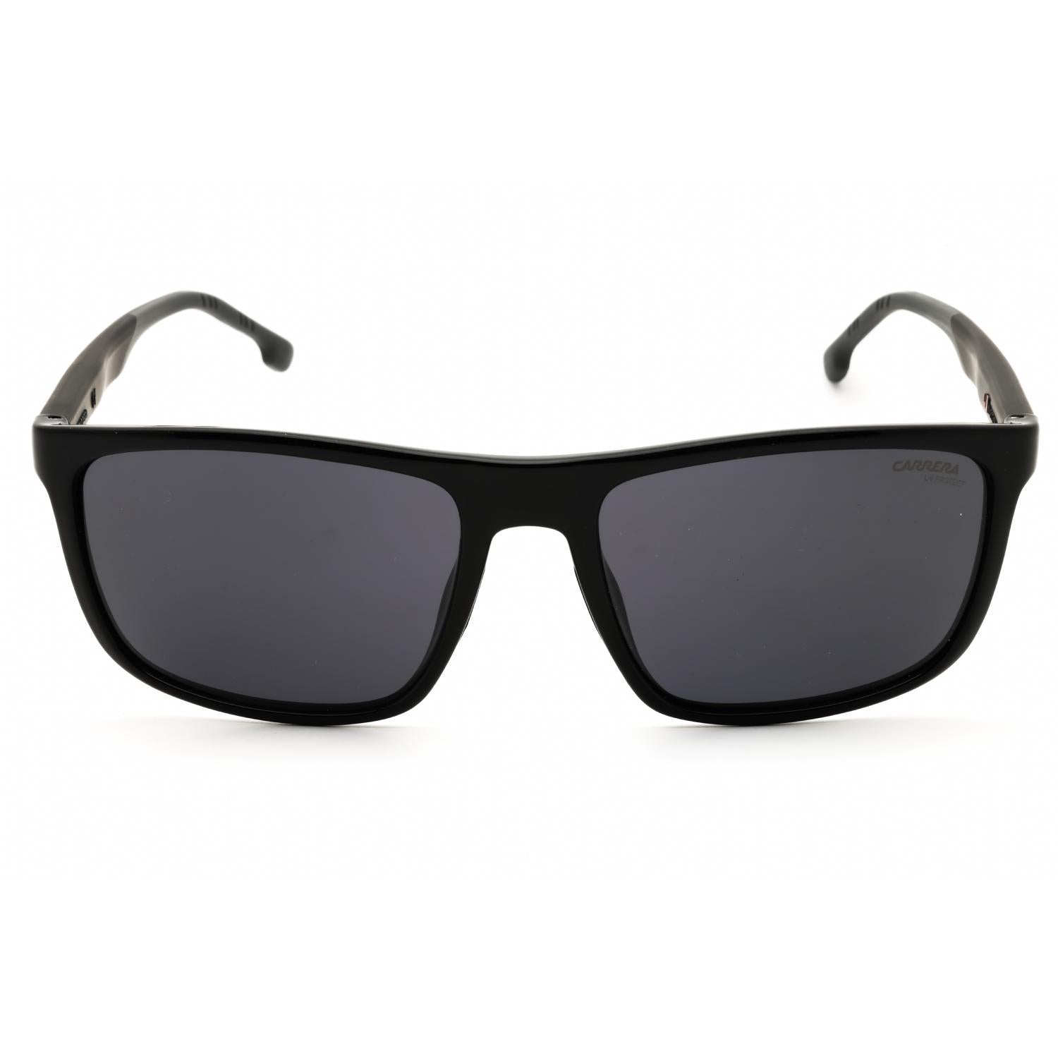 Carrera 8047/S Men Rectangular Sunglasses Black / Grey
