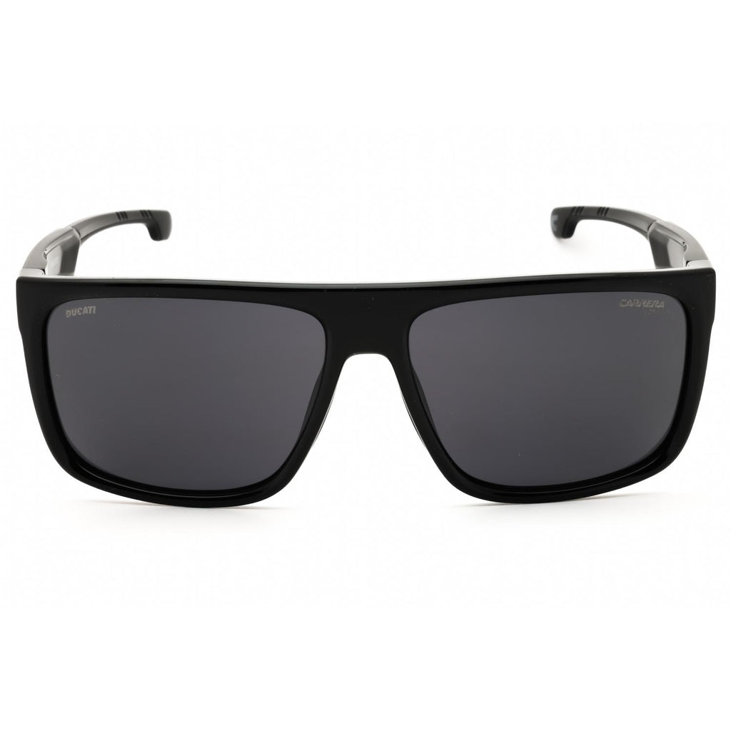 Carrera CARDUC 011/S Men Rectangular Sunglasses Black / Dark Grey