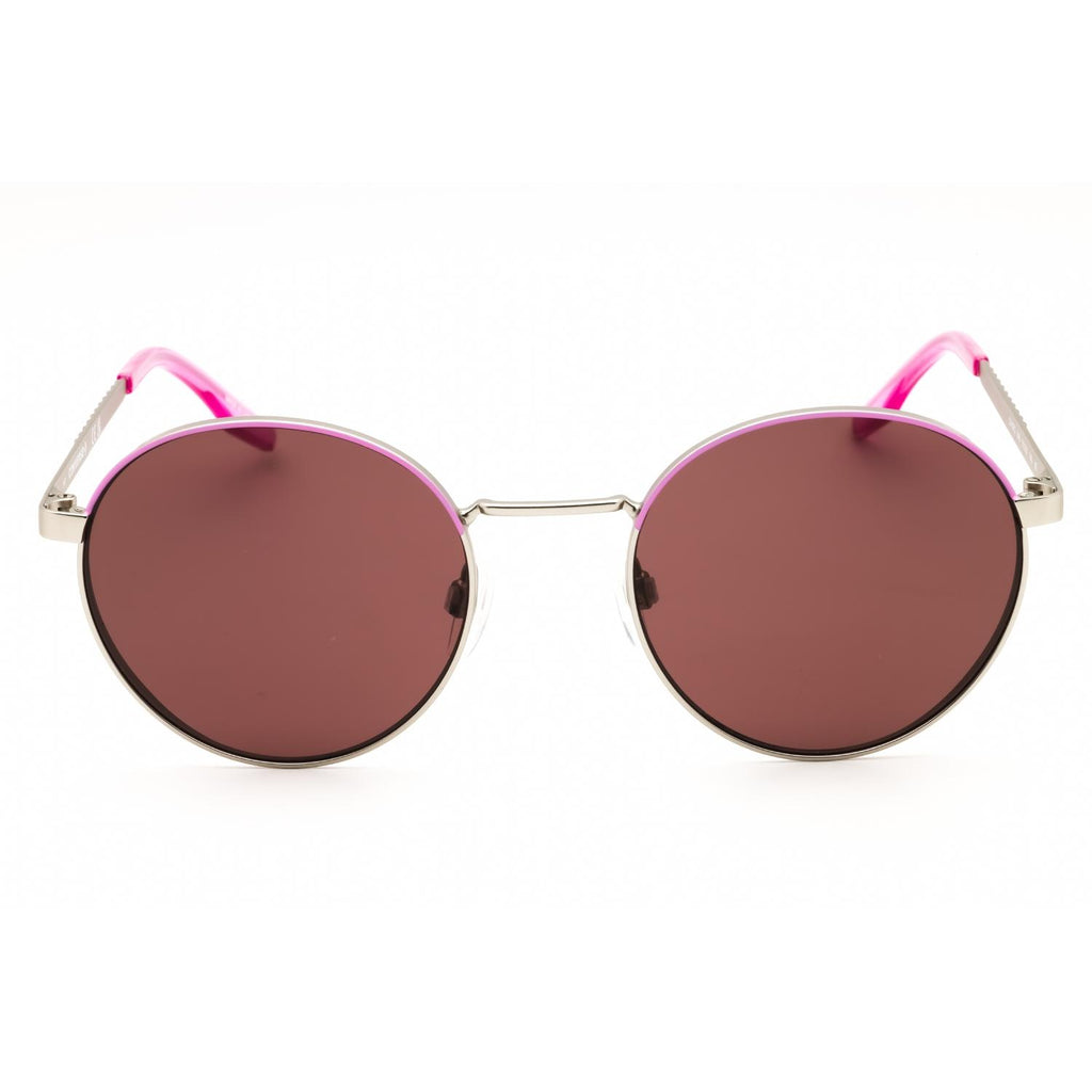 Converse CV107S Foxing II Women Round Sunglasses Satin Silver / Grape Fizz