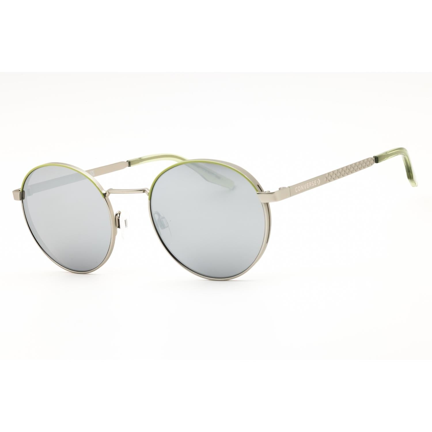 Converse CV107S Foxing II Women Round Sunglasses Satin Silver / Vitality Green