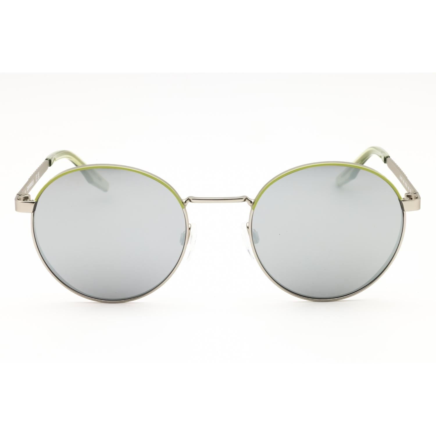 Converse CV107S Foxing II Women Round Sunglasses Satin Silver / Vitality Green