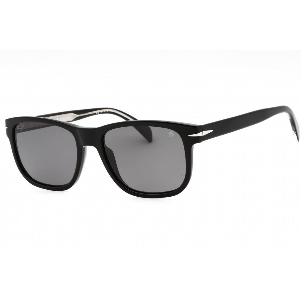 David Beckham DB 1045/S Men Rectangular Sunglasses Black Silver / Grey PZ