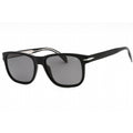 David Beckham DB 1045/S Men Rectangular Sunglasses Black Silver / Grey PZ