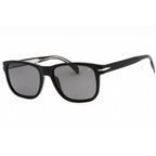 David Beckham DB 1045/S Men Rectangular Sunglasses Black Silver / Grey PZ