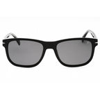 David Beckham DB 1045/S Men Rectangular Sunglasses Black Silver / Grey PZ
