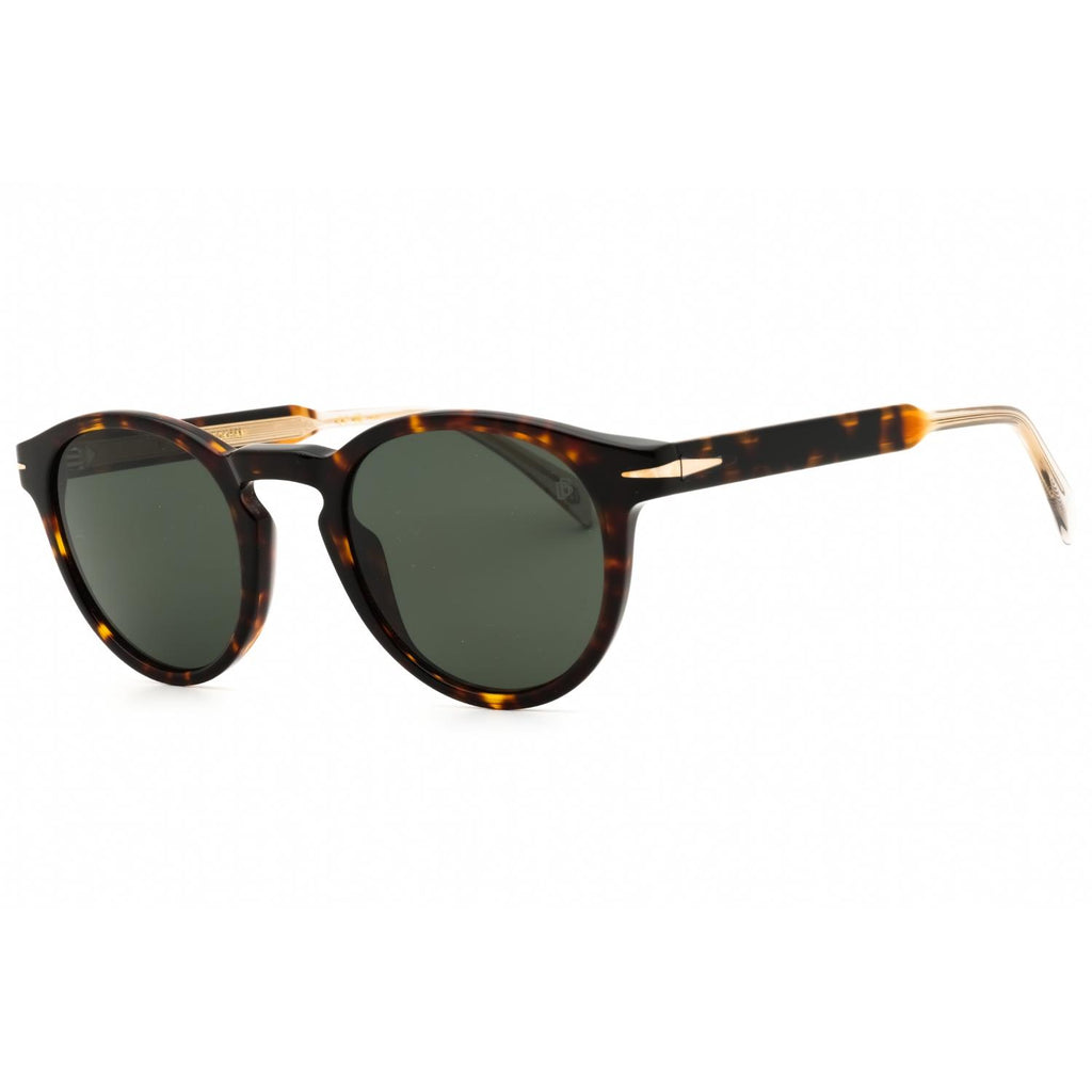 David Beckham DB 1111/S Men Round Sunglasses Havana / Green