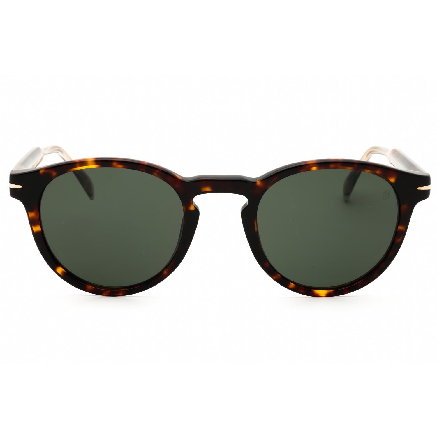 David Beckham DB 1111/S Men Round Sunglasses Havana / Green