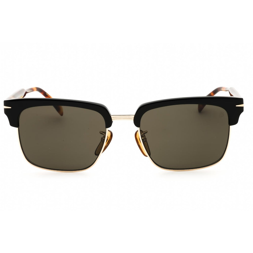 David Beckham DB 1119/G/S Men Rectangular Sunglasses Black Havana Gold / Grey