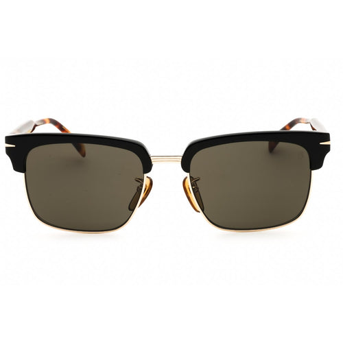 David Beckham DB 1119/G/S Men Rectangular Sunglasses Black Havana Gold / Grey