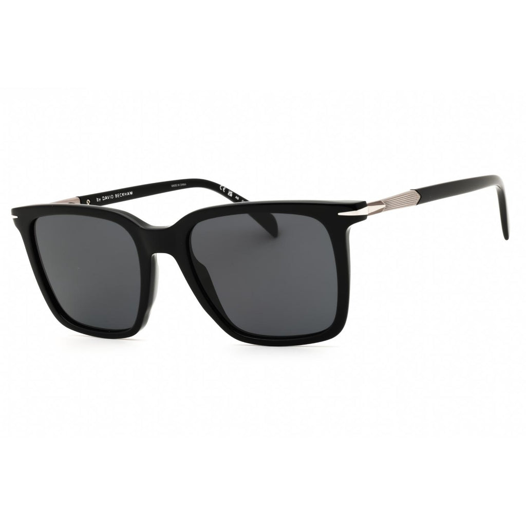 David Beckham DB 1130/S Men Rectangular Sunglasses Black Dark Ruthenium / Grey