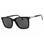 David Beckham DB 1130/S Men Rectangular Sunglasses Black Dark Ruthenium / Grey