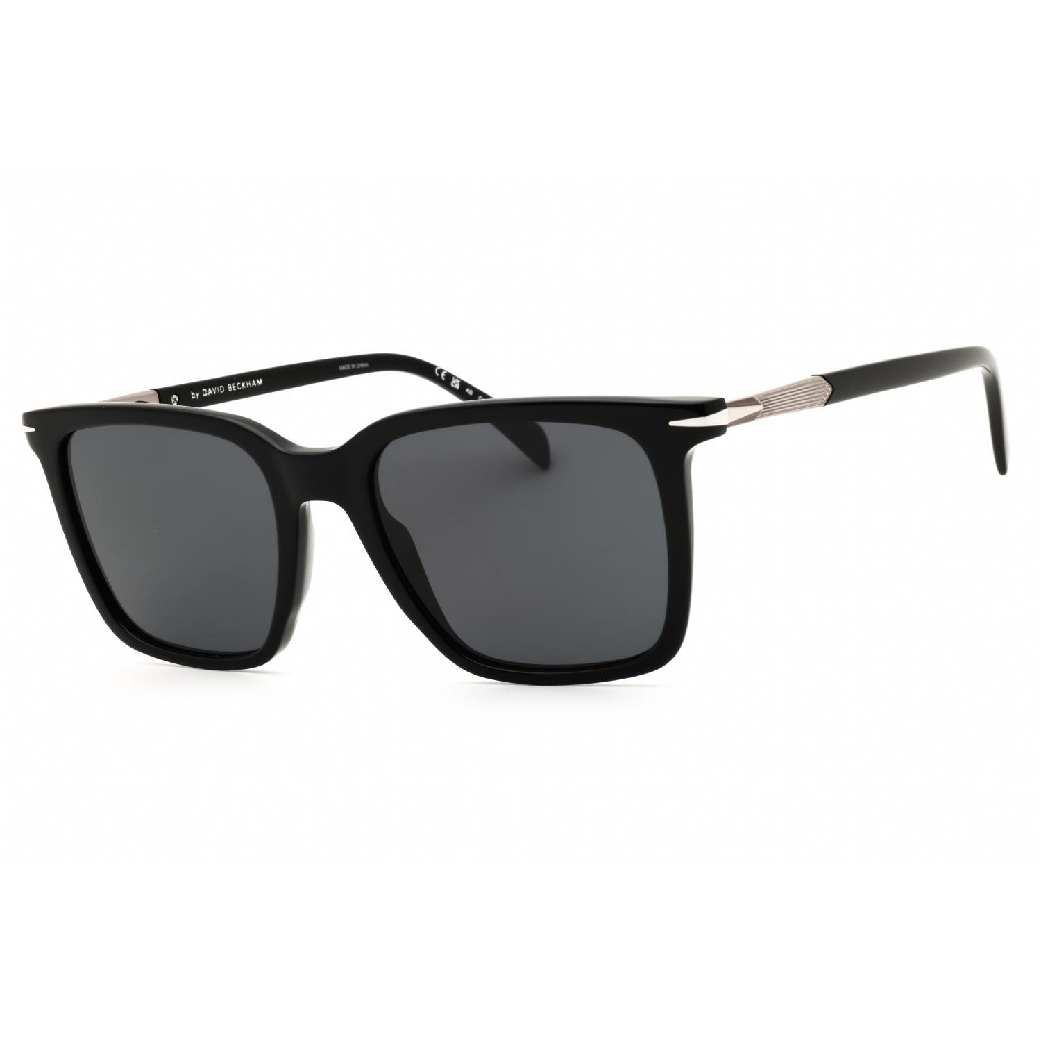 David Beckham DB 1130/S Men Rectangular Sunglasses Black Dark Ruthenium / Grey