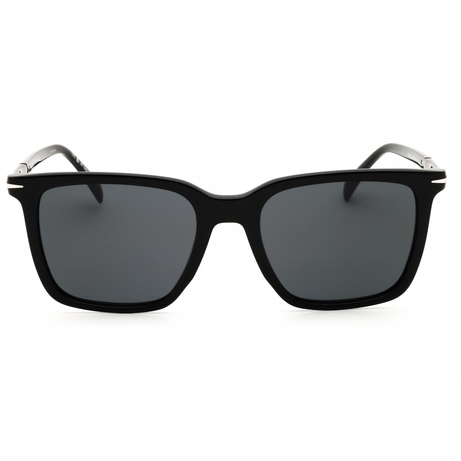 David Beckham DB 1130/S Men Rectangular Sunglasses Black Dark Ruthenium / Grey