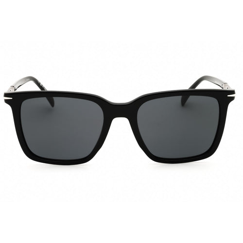 David Beckham DB 1130/S Men Rectangular Sunglasses Black Dark Ruthenium / Grey