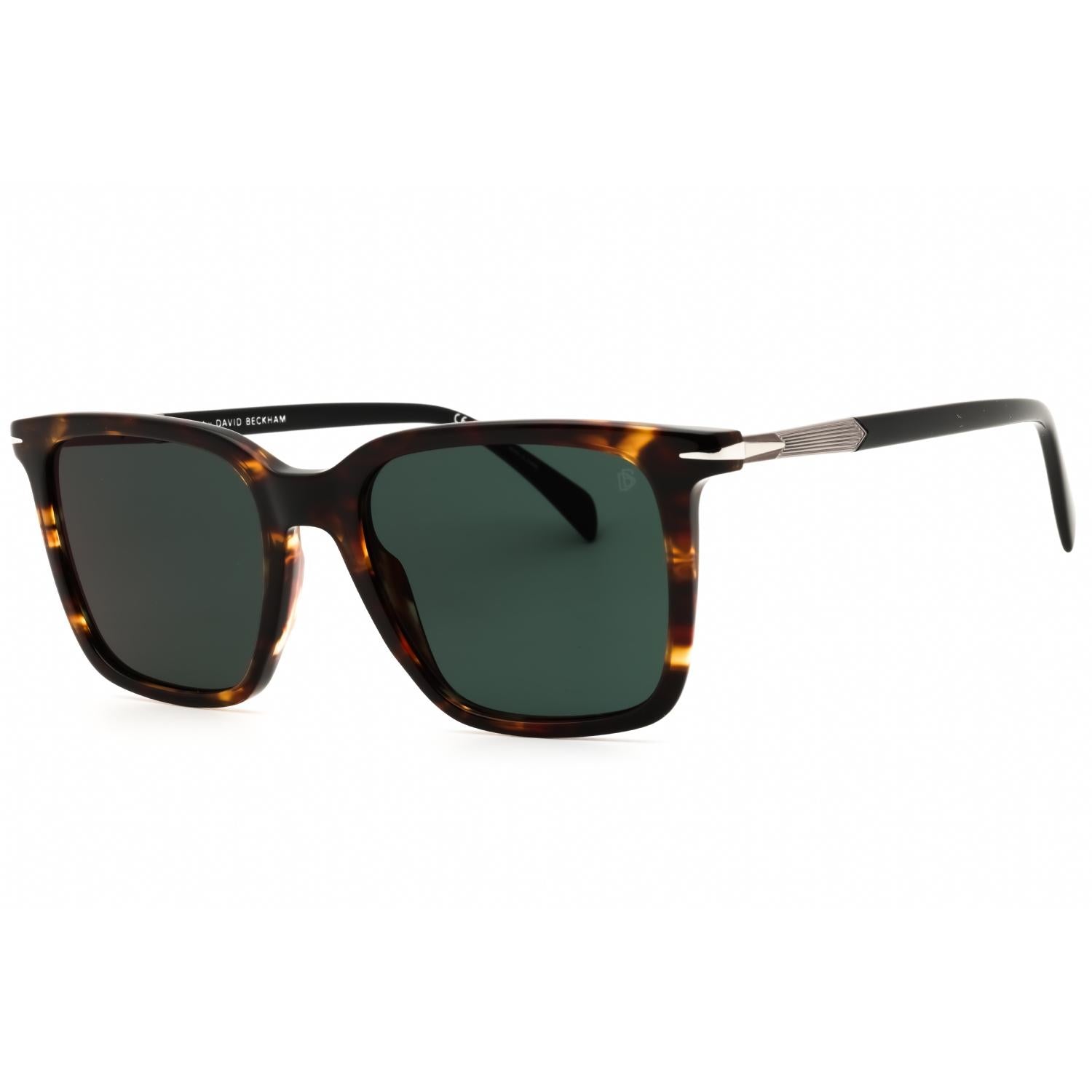 David Beckham DB 1130/S Men Rectangular Sunglasses Brown Horn / Green SP