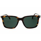 David Beckham DB 1130/S Men Rectangular Sunglasses Brown Horn / Green SP