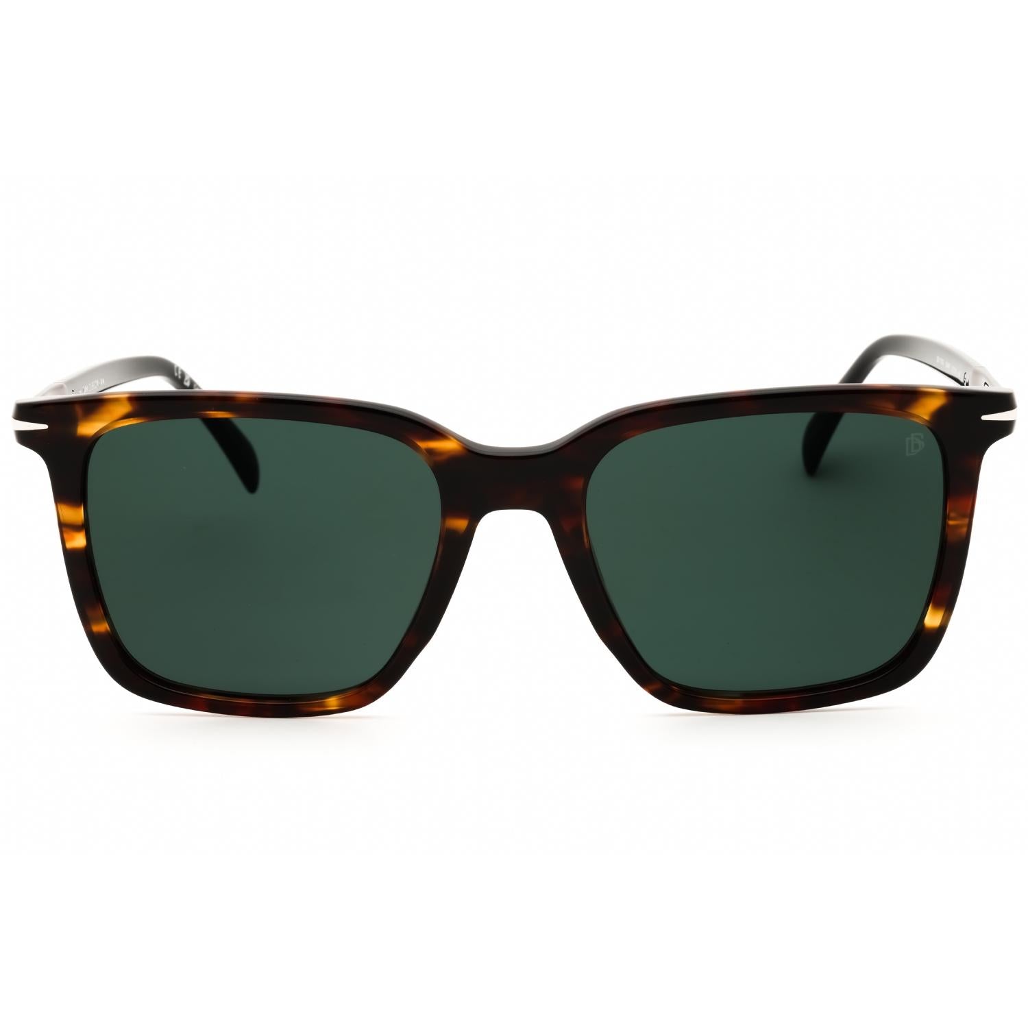 David Beckham DB 1130/S Men Rectangular Sunglasses Brown Horn / Green SP
