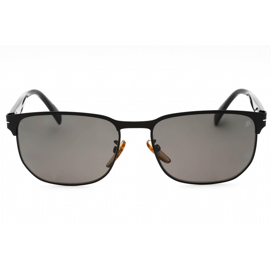 David Beckham DB 1131/S Men Oval Sunglasses Matte Black Silver