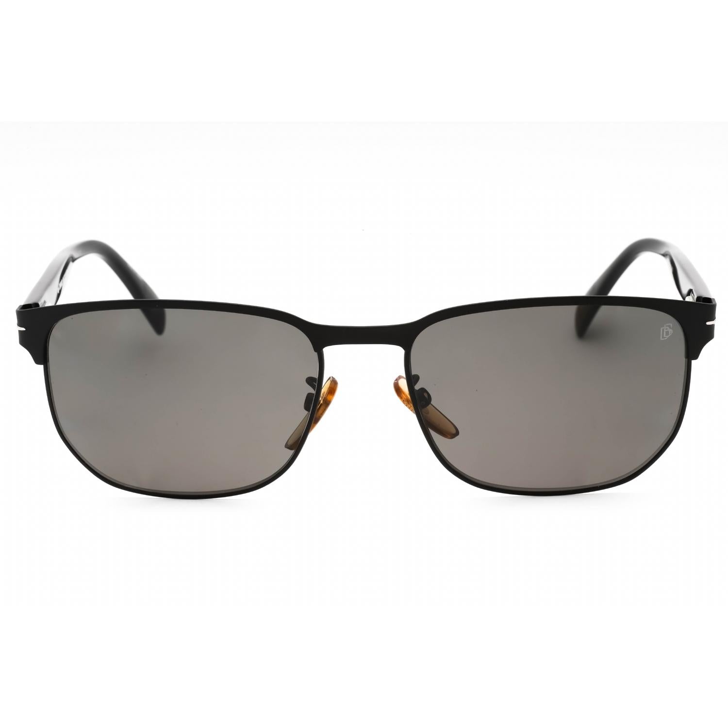 David Beckham DB 1131/S Men Oval Sunglasses Matte Black Silver