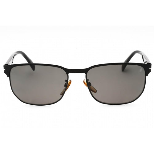 David Beckham DB 1131/S Men Oval Sunglasses Matte Black Silver