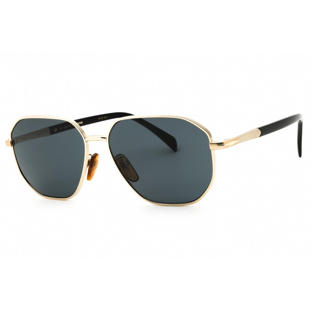 David Beckham DB 1132/F/S Men Oval Sunglasses Gold Black / Grey