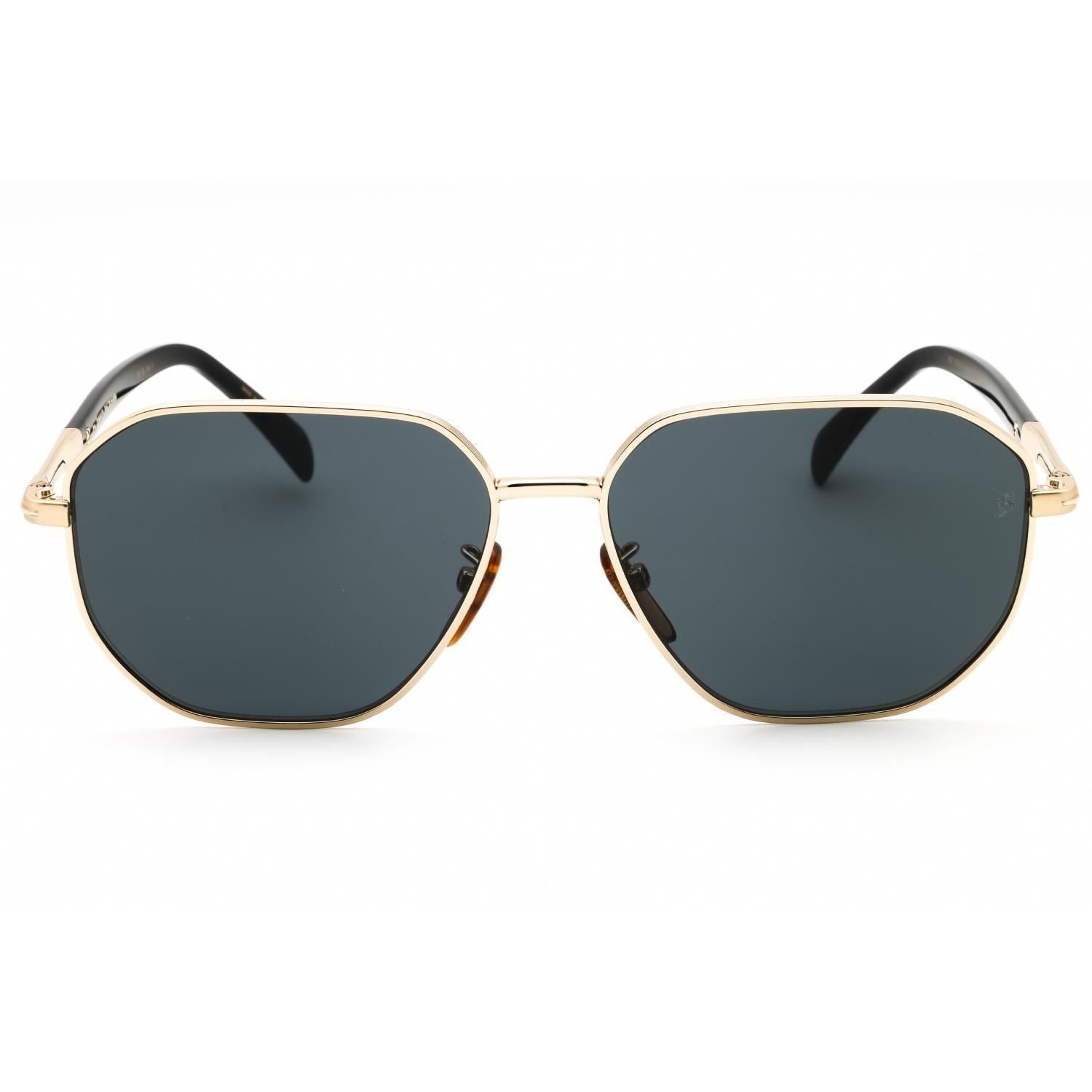 David Beckham DB 1132/F/S Men Oval Sunglasses Gold Black / Grey