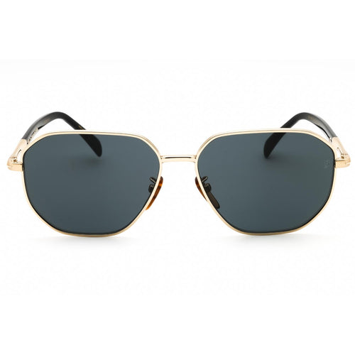David Beckham DB 1132/F/S Men Oval Sunglasses Gold Black / Grey