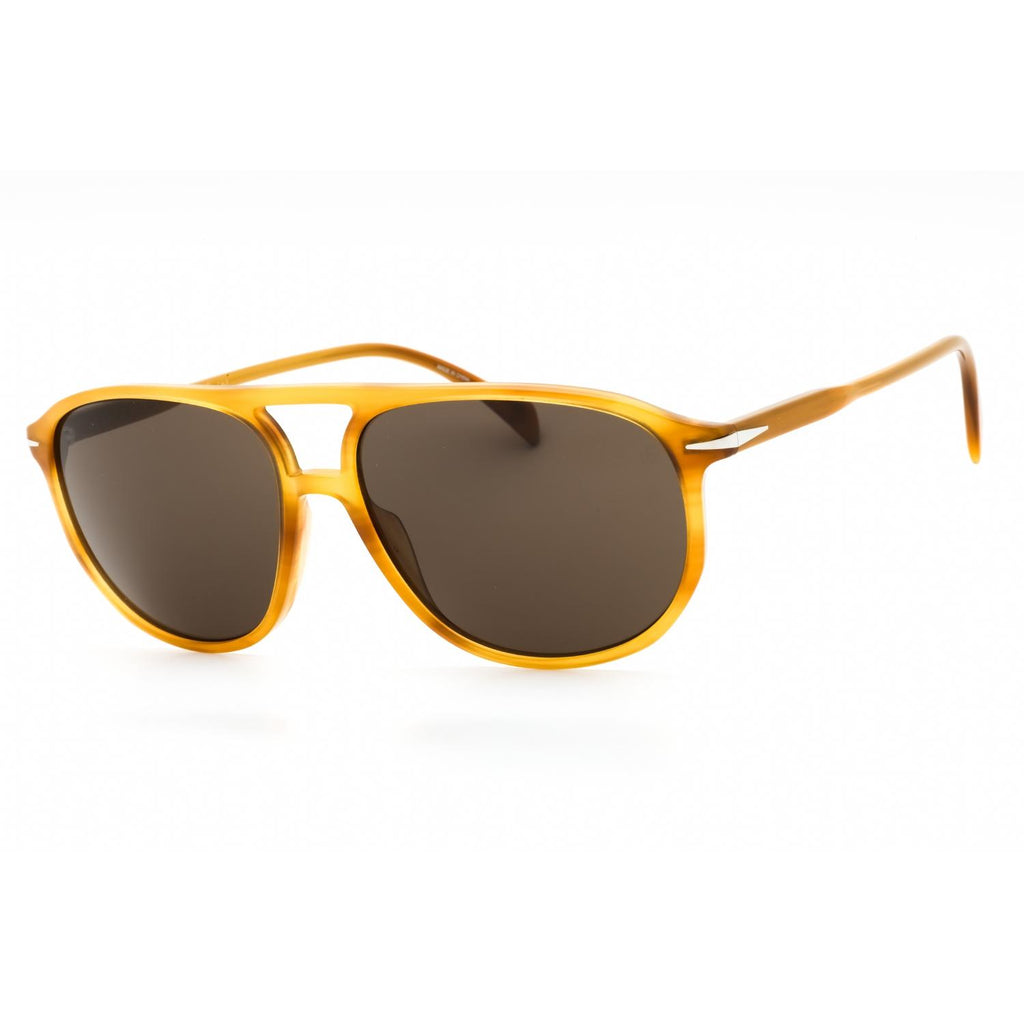 David Beckham DB 1159/S Yellow Horn Brown Sunglasses