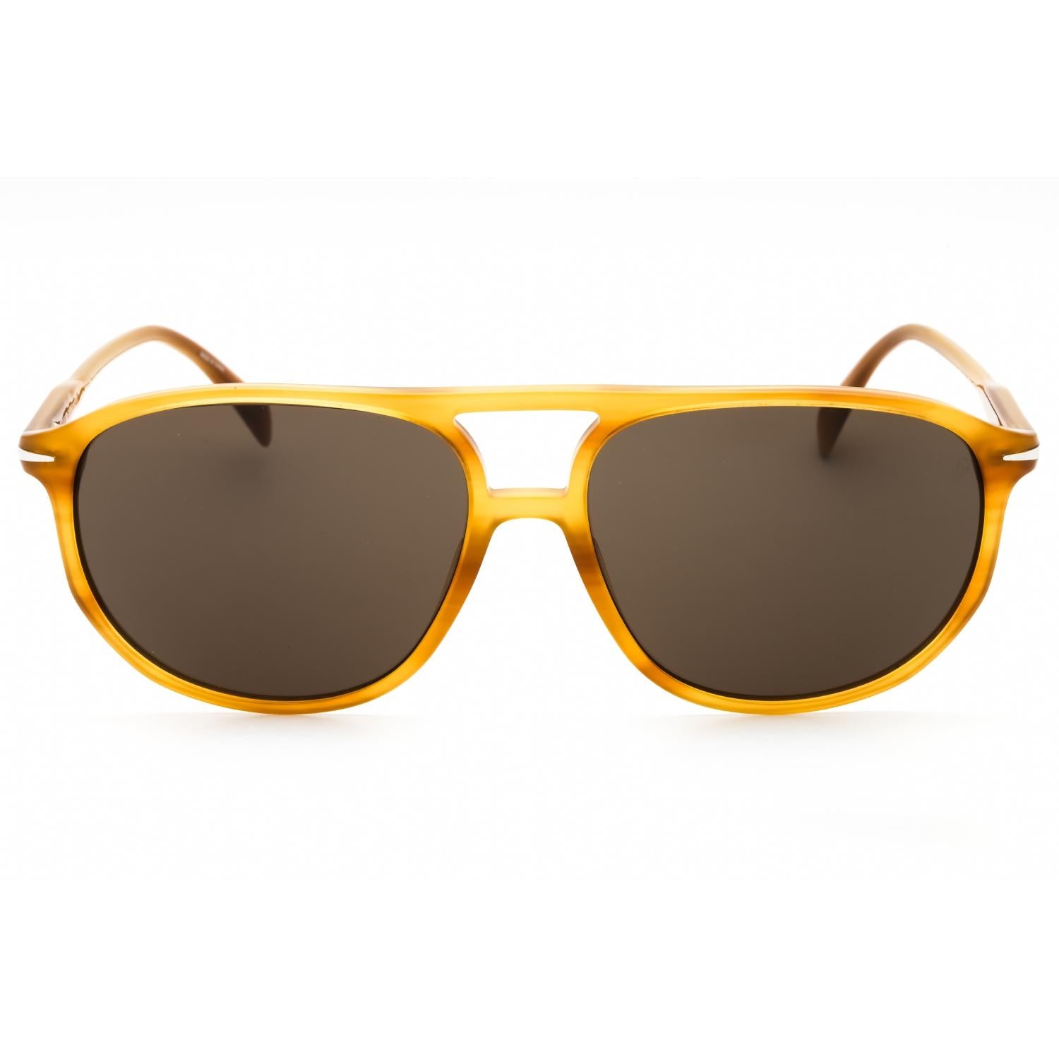 David Beckham DB 1159/S Yellow Horn Brown Sunglasses