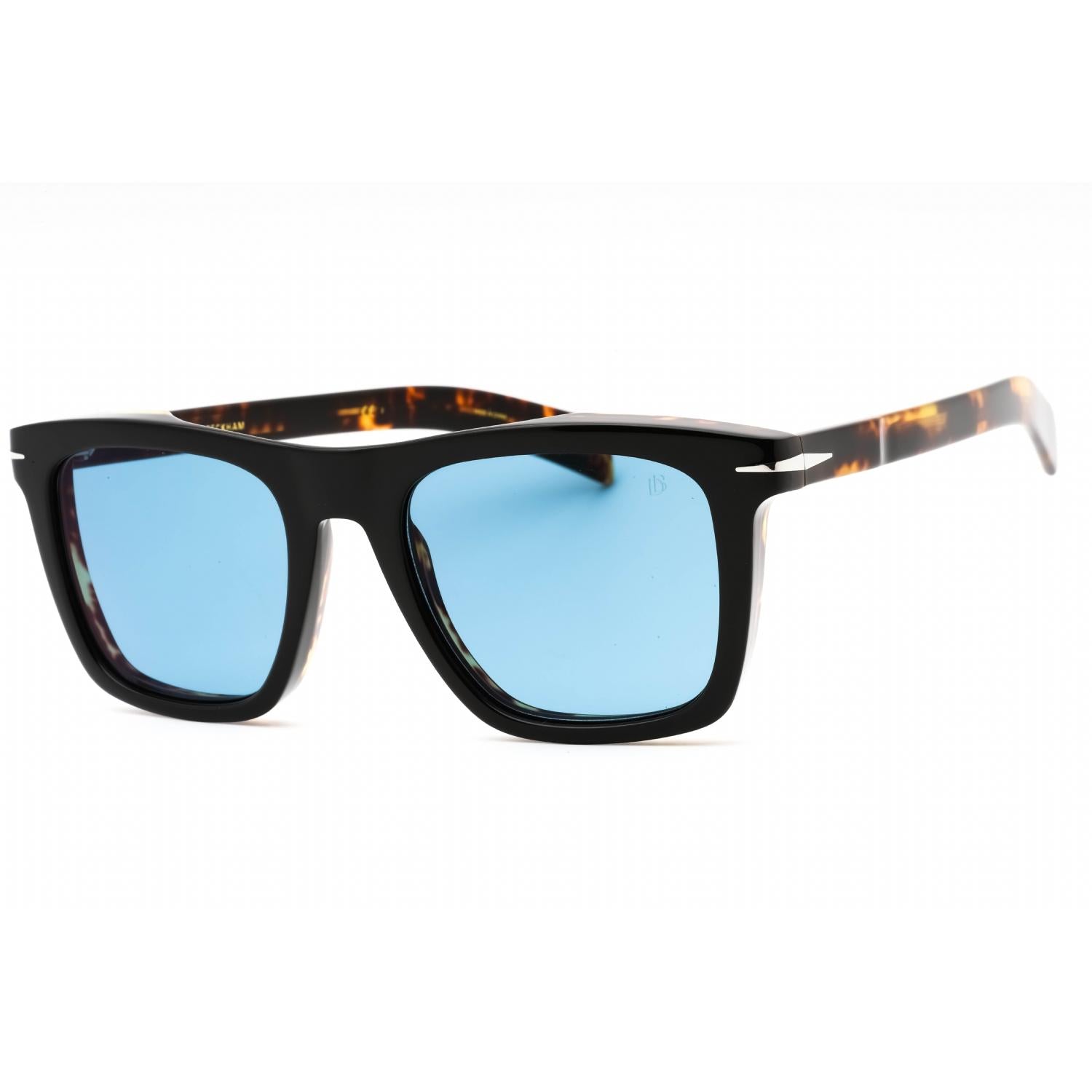 David Beckham DB 7000/S Men Rectangular Sunglasses Black Havana / Green SP